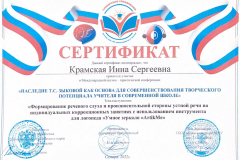 Сертификат участника в Международной научно-практической конференции